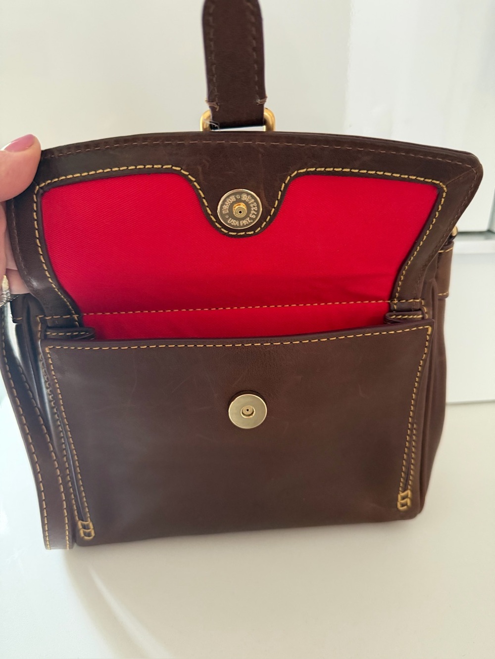 Dooney & Bourke Brown Florentine Leather shoulder bag - Picture 2 of 16